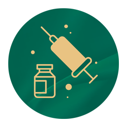 Aplicação de medicação intra-muscular